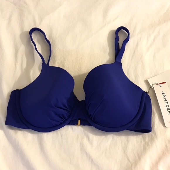 Jantzen Push Up Bikini Top Size 34D Midnight Blue NWT - Picture 1 of 4